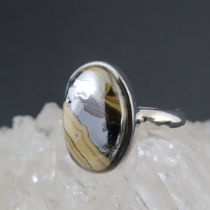 Anillo Esfalerita Bandeada y plata