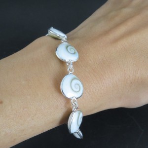 Pulsera joyería en plata ojo de shiva