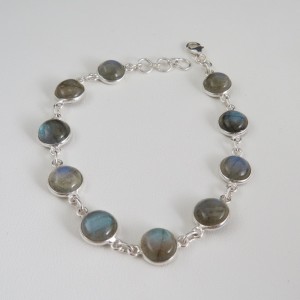 Pulsera joyería en plata labradorita