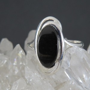 Anillo azabache y plata