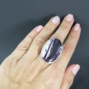 Anillo kammererita y plata