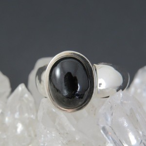 Anillo Black Star y plata 925 mm