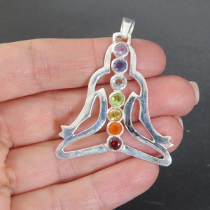 Colgante Siete Chakras y plata