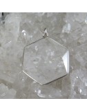 Colgante cuarzo cristal de roca y plata