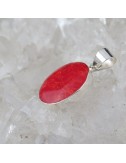Colgante coral y plata