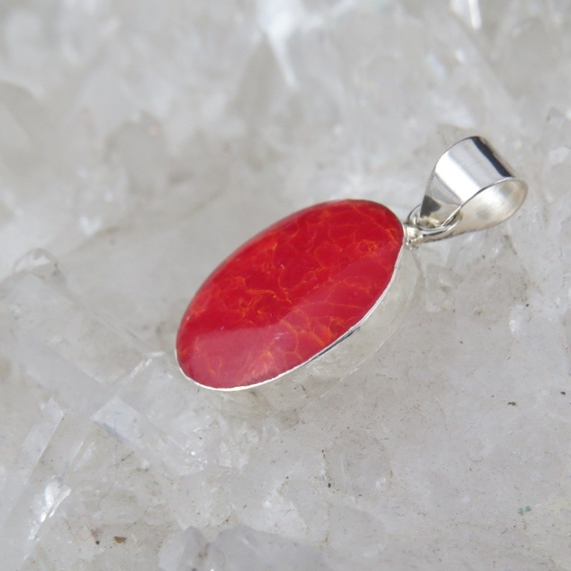 Colgante coral y plata Colgante coral y plata