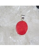 Colgante coral y plata