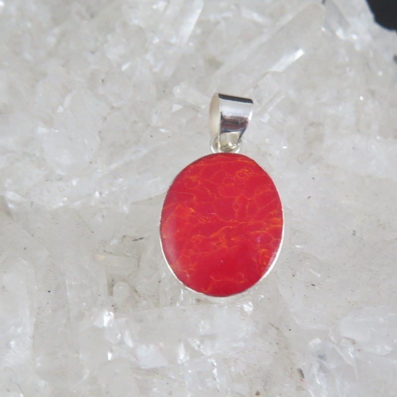 Colgante coral y plata Colgante coral y plata