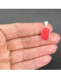 Colgante coral y plata