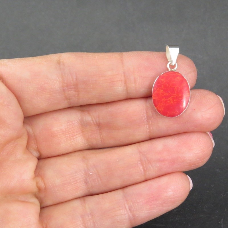 Colgante coral y plata Colgante coral y plata