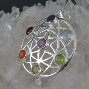 Colgante Siete Chakras y plata