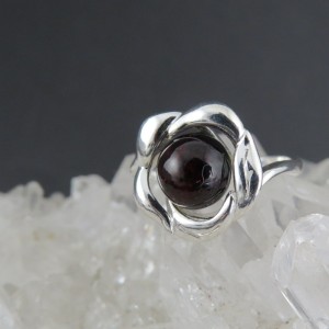 Anillo azabache y plata