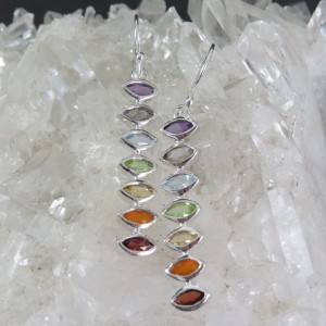 Conjunto Siete Chakras y plata