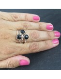 Anillo ónix y plata