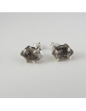Pendientes diamante Herkimer y plata