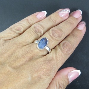 Anillo cianita y plata