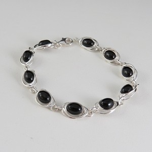 Pulsera joyería en plata azabache