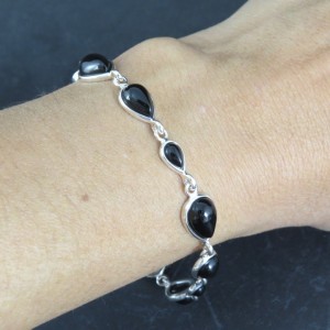 Pulsera joyería en plata azabache