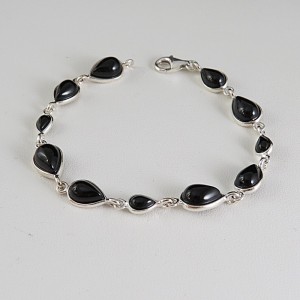 Pulsera joyería en plata azabache