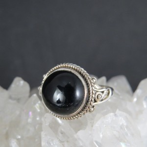 Anillo ónix y plata