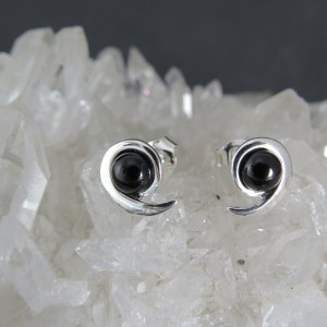 Pendientes azabache y plata