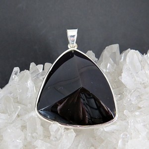 Colgante obsidiana arco iris y plata