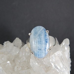 Anillo rodocrosita AZUL y plata