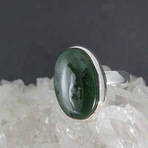 Anillo jade y plata