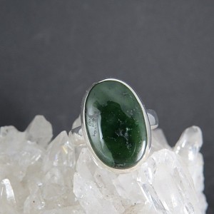 Anillo jade y plata