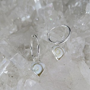 Pendientes aros ojo de shiva y plata