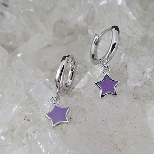 Pendientes Aros estrellas de plata