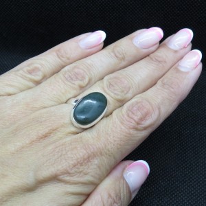 Anillo jade y plata