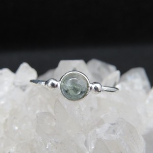 Anillo turmalina verde y plata