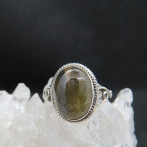 Anillo labradorita y plata