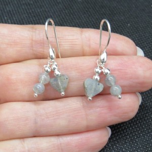 Pendientes labradorita y plata