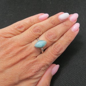 Anillo larimar y plata