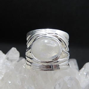 Anillo piedra luna y plata