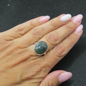 Anillo jade y plata