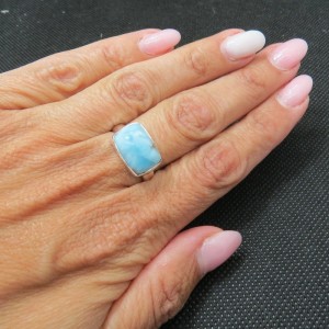 Anillo larimar y plata