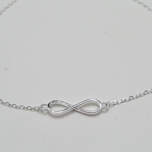 Pulsera Tobillera plata Infinito