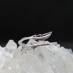 Anillo Plumas plata