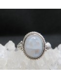 Anillo piedra luna y plata