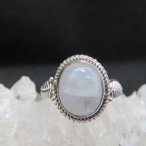 Anillo piedra luna y plata