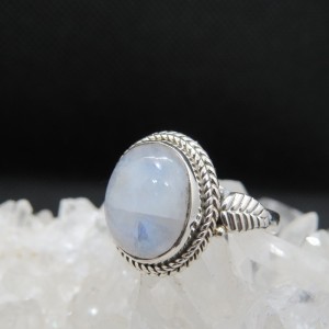 Anillo piedra luna y plata