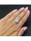 Anillo piedra luna y plata