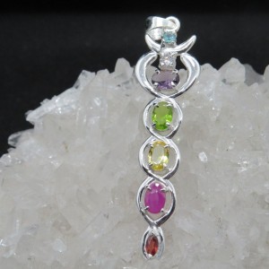 Conjunto Siete Chakras y plata