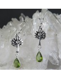 Pendientes olivino y plata