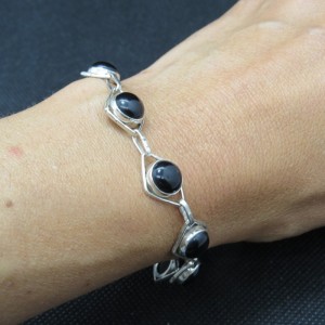 Pulsera joyería en plata ónix