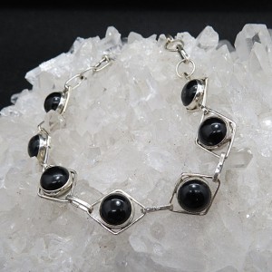 Pulsera joyería en plata ónix