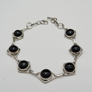 Pulsera joyería en plata ónix